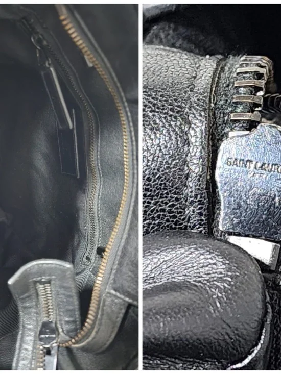 Authentic Saint Laurent Sheepskin Matelasse Chevron Slim Monogram Shopping Bag - Picture 6 of 12